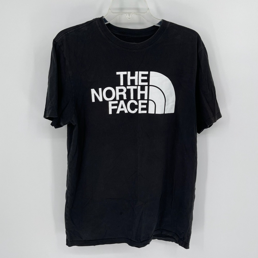 The‎ North Face Men's Black Big Logo Graphic Short Sleeve T-Shirt Size Medium